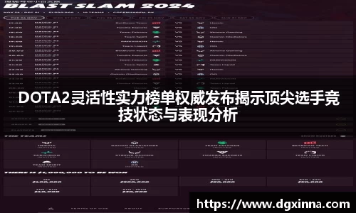 DOTA2灵活性实力榜单权威发布揭示顶尖选手竞技状态与表现分析