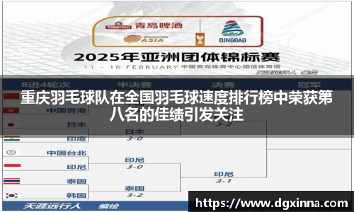 重庆羽毛球队在全国羽毛球速度排行榜中荣获第八名的佳绩引发关注